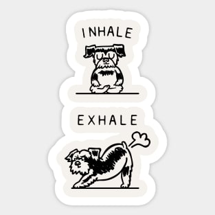 Inhale Exhale Schnauzer Sticker